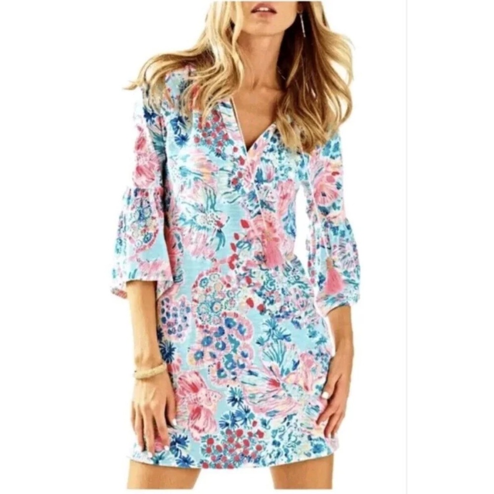Lilly Pulitzer Del Lago Tunic Dress - Serene Blue Gypsea